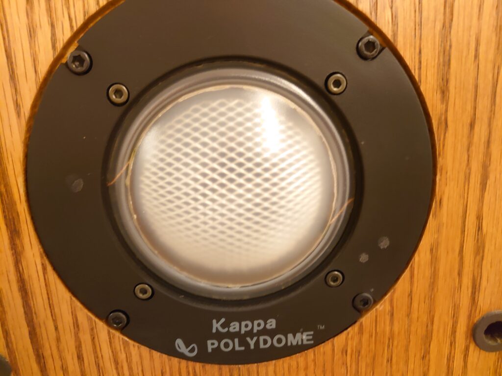 Zregenerowana kopułka Polydome. Tak właśnie wyglądała, gdy była nowa – wyraźnie widoczna metalowa siatka stanowiąca część wewnętrznej konstrukcji tego legendarnego przetwornika Infinity Polydome.