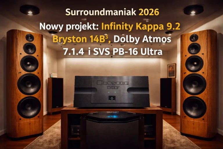 Surroundmaniak 2026 – Nowy projekt: Infinity Kappa 9.2, Bryston 14B³, Dolby Atmos 7.1.4 i SVS PB-16 Ultra